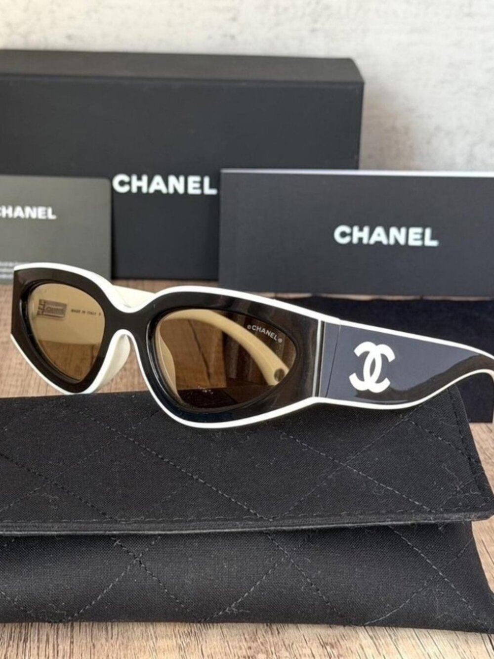 CHANEL Black Cat-Eye Sunglasses - Picture 2 of 7